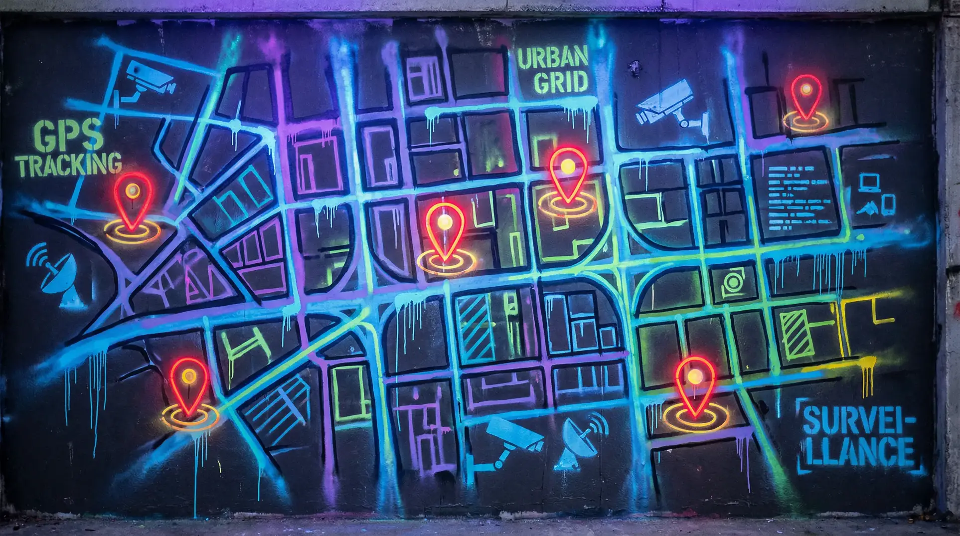 头文字d在线观看 狗仔追踪地图 - 城市涂鸦风格